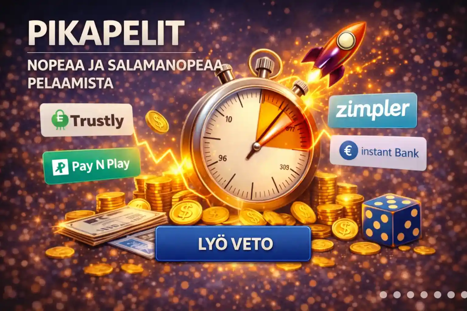 Pikapelit nopeasti Kolikot, maksutavat ja nopea pelaaminen kasinoympäristössä